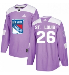 Mens Adidas New York Rangers 26 Martin St Louis Authentic Purple Fights Cancer Practice NHL Jersey Mens Adidas New York Rangers 26 Martin St Louis Authentic Purple Fights Cancer Practice NHL Jersey