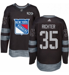 Mens Adidas New York Rangers 35 Mike Richter Authentic Black 1917 2017 100th Anniversary NHL Jersey Mens Adidas New York Rangers 35 Mike Richter Authentic Black 1917 2017 100th Anniversary NHL Jersey