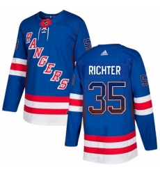 Mens Adidas New York Rangers 35 Mike Richter Authentic Royal Blue Drift Fashion NHL Jersey Mens Adidas New York Rangers 35 Mike Richter Authentic Royal Blue Drift Fashion NHL Jersey