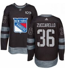 Mens Adidas New York Rangers 36 Mats Zuccarello Authentic Black 1917 2017 100th Anniversary NHL Jersey Mens Adidas New York Rangers 36 Mats Zuccarello Authentic Black 1917 2017 100th Anniversary NHL Jersey