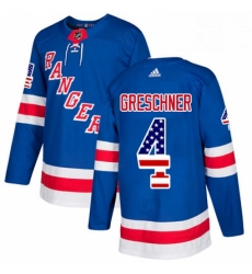 Mens Adidas New York Rangers 4 Ron Greschner Authentic Royal Blue USA Flag Fashion NHL Jersey Mens Adidas New York Rangers 4 Ron Greschner Authentic Royal Blue USA Flag Fashion NHL Jersey