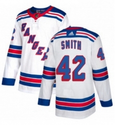 Mens Adidas New York Rangers 42 Brendan Smith Authentic White Away NHL Jersey Mens Adidas New York Rangers 42 Brendan Smith Authentic White Away NHL Jersey