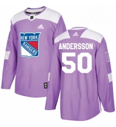 Mens Adidas New York Rangers 50 Lias Andersson Authentic Purple Fights Cancer Practice NHL Jersey Mens Adidas New York Rangers 50 Lias Andersson Authentic Purple Fights Cancer Practice NHL Jersey