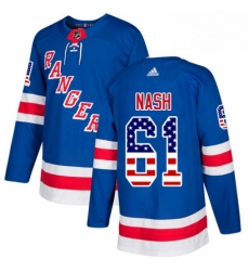 Mens Adidas New York Rangers 61 Rick Nash Authentic Royal Blue USA Flag Fashion NHL Jersey Mens Adidas New York Rangers 61 Rick Nash Authentic Royal Blue USA Flag Fashion NHL Jersey