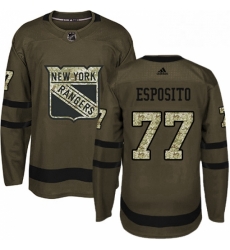 Mens Adidas New York Rangers 77 Phil Esposito Authentic Green Salute to Service NHL Jersey Mens Adidas New York Rangers 77 Phil Esposito Authentic Green Salute to Service NHL Jersey
