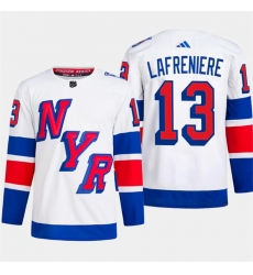 Men's New York Rangers #13 Alexis Lafreniere White 2024 Stadium Series Stitched Jersey Men's New York Rangers #13 Alexis Lafreniere White 2024 Stadium Series Stitched Jersey