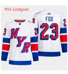 Men's New York Rangers #55 Ryan Lindgren White 2024 Stadium Series Stitched Jerseys Men's New York Rangers #55 Ryan Lindgren White 2024 Stadium Series Stitched Jerseys