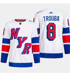 Men's New York Rangers #8 Jacob Trouba White 2024 Stadium Series Stitched Jersey Men's New York Rangers #8 Jacob Trouba White 2024 Stadium Series Stitched Jersey