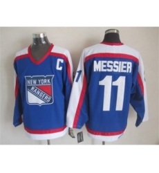 NHL New York Rangers #11 Mark Messier Blue CCM Throwback Jerseys NHL New York Rangers #11 Mark Messier Blue CCM Throwback Jerseys