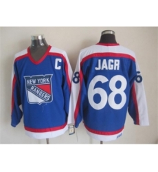 NHL New York Rangers #68 Jaromir Jagr Blue CCM Throwback Jerseys NHL New York Rangers #68 Jaromir Jagr Blue CCM Throwback Jerseys