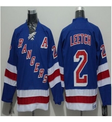 New York Rangers #2 Brian Leetch Blue CCM Throwback Stitched NHL Jersey New York Rangers #2 Brian Leetch Blue CCM Throwback Stitched NHL Jersey