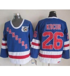New York Rangers #26 Joe Kocur Blue CCM 75TH Stitched NHL Jersey New York Rangers #26 Joe Kocur Blue CCM 75TH Stitched NHL Jersey