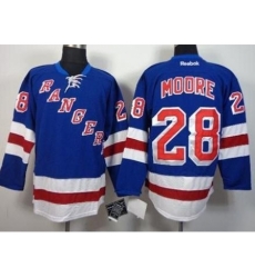 New York Rangers 28 Dominic Moore Blue Home Stitched NHL Jersey New York Rangers 28 Dominic Moore Blue Home Stitched NHL Jersey