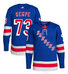 New York Rangers #73 Matt Rempe Men 2024 Hockey Blue Home Stitched Jersey New York Rangers #73 Matt Rempe Men 2024 Hockey Blue Home Stitched Jersey