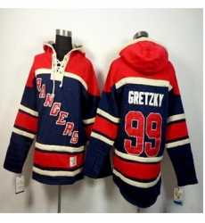 New York Rangers #99 Wayne Gretzky Navy Blue Sawyer Hooded Sweatshirt Stitched NHL jersey New York Rangers #99 Wayne Gretzky Navy Blue Sawyer Hooded Sweatshirt Stitched NHL jersey