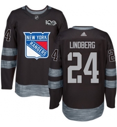 Rangers #24 Oscar Lindberg Black 1917 2017 100th Anniversary Stitched NHL Jersey Rangers #24 Oscar Lindberg Black 1917 2017 100th Anniversary Stitched NHL Jersey