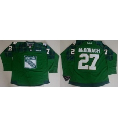 Rangers #27 Ryan McDonagh Green St Patricks Day New Stitched NHL Jersey Rangers #27 Ryan McDonagh Green St Patricks Day New Stitched NHL Jersey