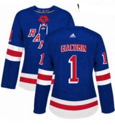Womens Adidas New York Rangers 1 Eddie Giacomin Premier Royal Blue Home NHL Jersey Womens Adidas New York Rangers 1 Eddie Giacomin Premier Royal Blue Home NHL Jersey