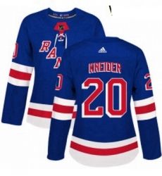 Womens Adidas New York Rangers 20 Chris Kreider Premier Royal Blue Home NHL Jersey Womens Adidas New York Rangers 20 Chris Kreider Premier Royal Blue Home NHL Jersey