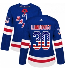 Womens Adidas New York Rangers 30 Henrik Lundqvist Authentic Royal Blue USA Flag Fashion NHL Jersey Womens Adidas New York Rangers 30 Henrik Lundqvist Authentic Royal Blue USA Flag Fashion NHL Jersey