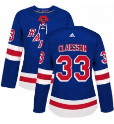 Womens Adidas New York Rangers 33 Fredrik Claesson Premier Royal Blue Home NHL Jersey Womens Adidas New York Rangers 33 Fredrik Claesson Premier Royal Blue Home NHL Jersey
