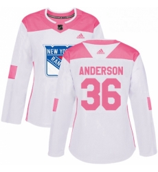 Womens Adidas New York Rangers 36 Glenn Anderson Authentic WhitePink Fashion NHL Jersey Womens Adidas New York Rangers 36 Glenn Anderson Authentic WhitePink Fashion NHL Jersey