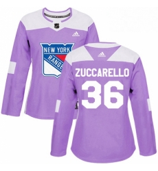 Womens Adidas New York Rangers 36 Mats Zuccarello Authentic Purple Fights Cancer Practice NHL Jersey Womens Adidas New York Rangers 36 Mats Zuccarello Authentic Purple Fights Cancer Practice NHL Jersey
