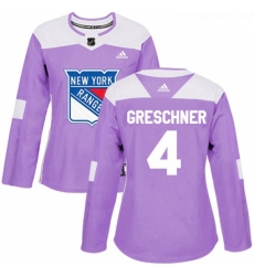 Womens Adidas New York Rangers 4 Ron Greschner Authentic Purple Fights Cancer Practice NHL Jersey Womens Adidas New York Rangers 4 Ron Greschner Authentic Purple Fights Cancer Practice NHL Jersey