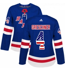 Womens Adidas New York Rangers 4 Ron Greschner Authentic Royal Blue USA Flag Fashion NHL Jersey Womens Adidas New York Rangers 4 Ron Greschner Authentic Royal Blue USA Flag Fashion NHL Jersey