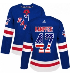 Womens Adidas New York Rangers 47 Steven Kampfer Authentic Royal Blue USA Flag Fashion NHL Jersey Womens Adidas New York Rangers 47 Steven Kampfer Authentic Royal Blue USA Flag Fashion NHL Jersey