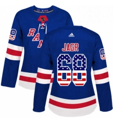 Womens Adidas New York Rangers 68 Jaromir Jagr Authentic Royal Blue USA Flag Fashion NHL Jersey Womens Adidas New York Rangers 68 Jaromir Jagr Authentic Royal Blue USA Flag Fashion NHL Jersey