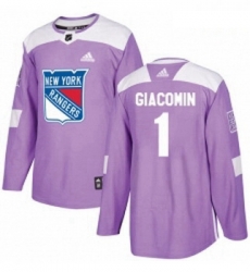 Youth Adidas New York Rangers 1 Eddie Giacomin Authentic Purple Fights Cancer Practice NHL Jersey Youth Adidas New York Rangers 1 Eddie Giacomin Authentic Purple Fights Cancer Practice NHL Jersey