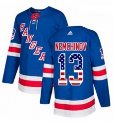 Youth Adidas New York Rangers 13 Sergei Nemchinov Authentic Royal Blue USA Flag Fashion NHL Jersey Youth Adidas New York Rangers 13 Sergei Nemchinov Authentic Royal Blue USA Flag Fashion NHL Jersey