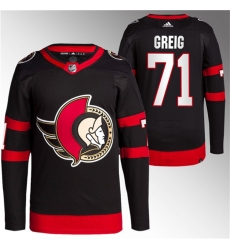 Men Ottawa Senators 71 Ridly Greig Black Premier Breakaway Stitched Jersey Men Ottawa Senators 71 Ridly Greig Black Premier Breakaway Stitched Jersey