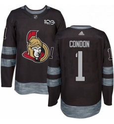 Mens Adidas Ottawa Senators 1 Mike Condon Authentic Black 1917 2017 100th Anniversary NHL Jersey Mens Adidas Ottawa Senators 1 Mike Condon Authentic Black 1917 2017 100th Anniversary NHL Jersey
