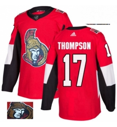 Mens Adidas Ottawa Senators 17 Nate Thompson Authentic Red Fashion Gold NHL Jersey Mens Adidas Ottawa Senators 17 Nate Thompson Authentic Red Fashion Gold NHL Jersey