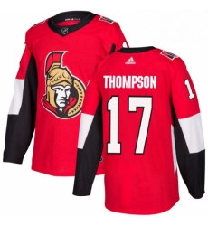 Mens Adidas Ottawa Senators 17 Nate Thompson Authentic Red Home NHL Jersey Mens Adidas Ottawa Senators 17 Nate Thompson Authentic Red Home NHL Jersey