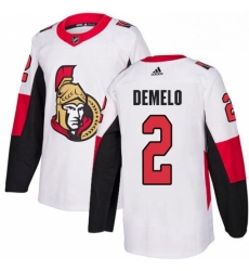 Mens Adidas Ottawa Senators 2 Dylan DeMelo Authentic White Away NHL Jersey Mens Adidas Ottawa Senators 2 Dylan DeMelo Authentic White Away NHL Jersey