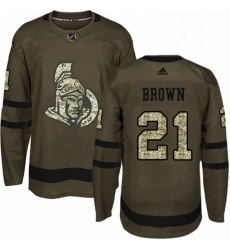 Mens Adidas Ottawa Senators 21 Logan Brown Authentic Green Salute to Service NHL Jersey Mens Adidas Ottawa Senators 21 Logan Brown Authentic Green Salute to Service NHL Jersey