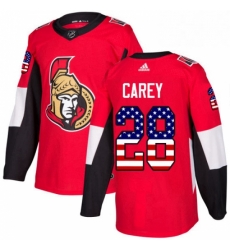 Mens Adidas Ottawa Senators 28 Paul Carey Authentic Red USA Flag Fashion NHL Jersey Mens Adidas Ottawa Senators 28 Paul Carey Authentic Red USA Flag Fashion NHL Jersey