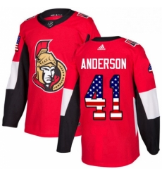 Mens Adidas Ottawa Senators 41 Craig Anderson Authentic Red USA Flag Fashion NHL Jersey Mens Adidas Ottawa Senators 41 Craig Anderson Authentic Red USA Flag Fashion NHL Jersey