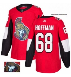Mens Adidas Ottawa Senators 68 Mike Hoffman Authentic Red Fashion Gold NHL Jersey Mens Adidas Ottawa Senators 68 Mike Hoffman Authentic Red Fashion Gold NHL Jersey