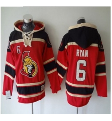 Ottawa Senators #6 Bobby Ryan Red Sawyer Hooded Sweatshirt Stitched NHL Jersey Ottawa Senators #6 Bobby Ryan Red Sawyer Hooded Sweatshirt Stitched NHL Jersey