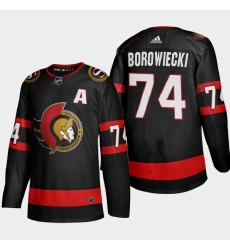 Ottawa Senators 74 Mark Borowiecki Men Adidas 2020 21 Authentic Player Home Stitched NHL Jersey Black Ottawa Senators 74 Mark Borowiecki Men Adidas 2020 21 Authentic Player Home Stitched NHL Jersey Black