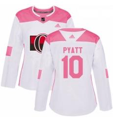 Womens Adidas Ottawa Senators 10 Tom Pyatt Authentic WhitePink Fashion NHL Jersey Womens Adidas Ottawa Senators 10 Tom Pyatt Authentic WhitePink Fashion NHL Jersey
