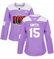 Womens Adidas Ottawa Senators 15 Zack Smith Authentic Purple Fights Cancer Practice NHL Jersey Womens Adidas Ottawa Senators 15 Zack Smith Authentic Purple Fights Cancer Practice NHL Jersey