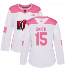 Womens Adidas Ottawa Senators 15 Zack Smith Authentic WhitePink Fashion NHL Jersey Womens Adidas Ottawa Senators 15 Zack Smith Authentic WhitePink Fashion NHL Jersey