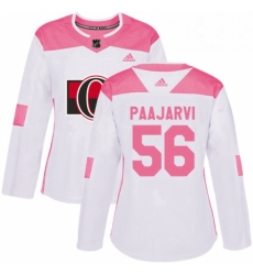 Womens Adidas Ottawa Senators 56 Magnus Paajarvi Authentic White Pink Fashion NHL Jersey Womens Adidas Ottawa Senators 56 Magnus Paajarvi Authentic White Pink Fashion NHL Jersey
