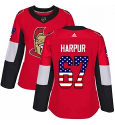 Womens Adidas Ottawa Senators 67 Ben Harpur Authentic Red USA Flag Fashion NHL Jersey Womens Adidas Ottawa Senators 67 Ben Harpur Authentic Red USA Flag Fashion NHL Jersey