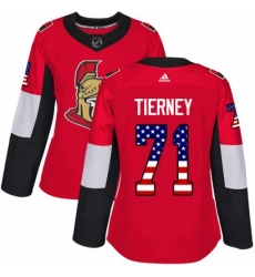 Womens Adidas Ottawa Senators 71 Chris Tierney Authentic Red USA Flag Fashion NHL Jersey Womens Adidas Ottawa Senators 71 Chris Tierney Authentic Red USA Flag Fashion NHL Jersey